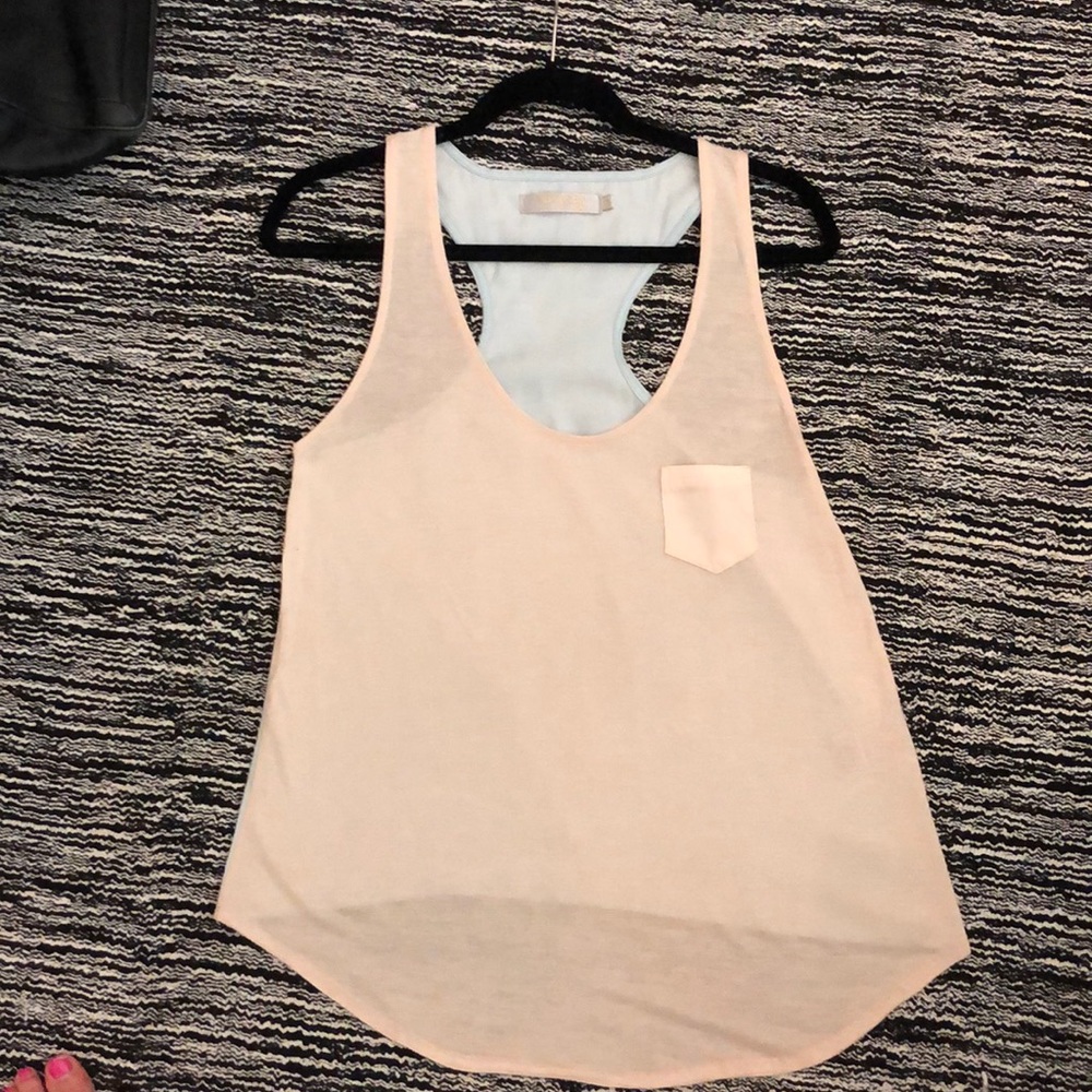 Two tone racer back tank top